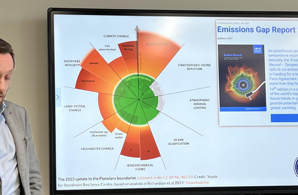 slide with planetary boundaries and how we are doing